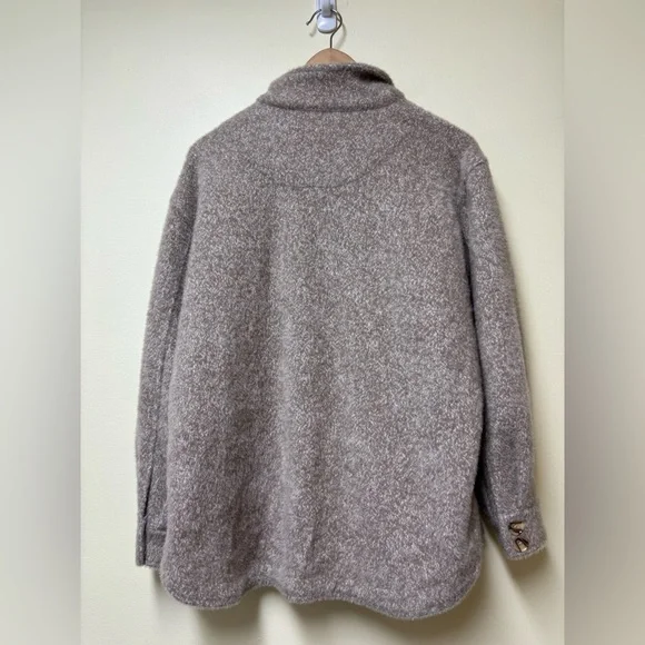 Z Supply Heather Latte Oversized Tucker Jacket - Small - Picture 15 of 16